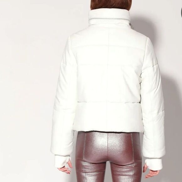 Walter Baker Lambs leather puffer coat - Picture 6 of 6